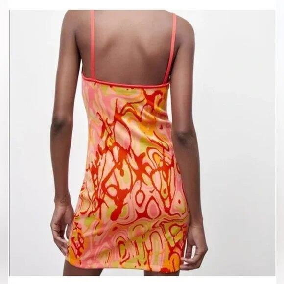 Zara Jacquard Stretch Bodycon Mini Dress Small - Picture 9 of 9